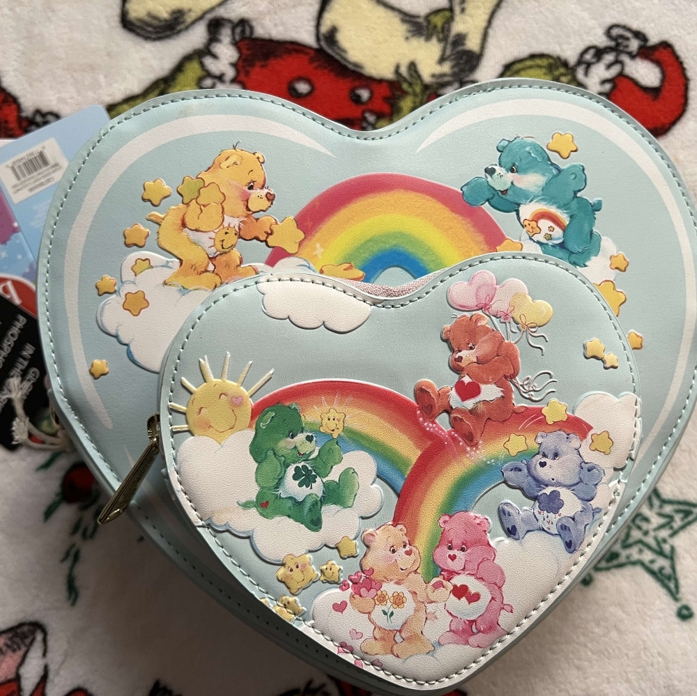 Carebears loungefly heart cross body
